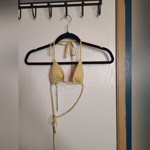 320 NWT Monica Hansen Yellow Bikini Top